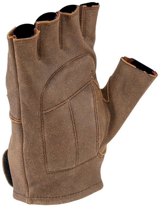Kuryakyn Leather By River Road Buster Vintage Shorty Gloves Black - 3XL