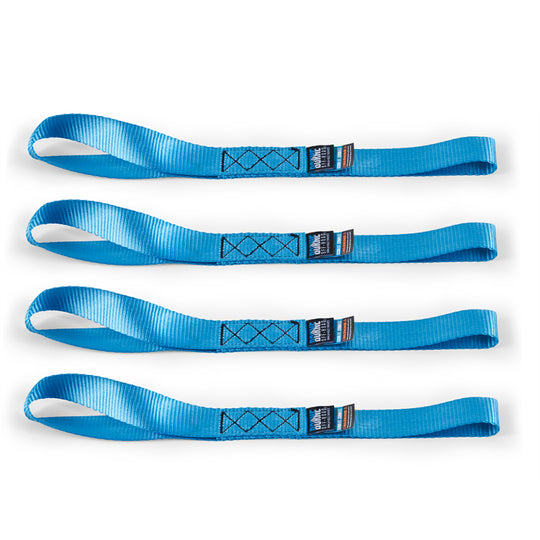 Borne Off-Road Heavy-Duty Ratchet Tie-Down Kit (4-Pack) - Blue