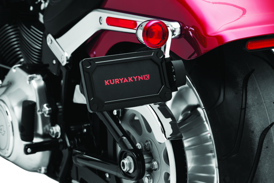 Kuryakyn Nova Side Mount License Plate Frame Gloss Black