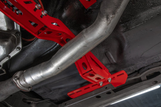 UMI Performance 78-88 GM G-Body Modular Adjustable Transmission Crossmember - Red