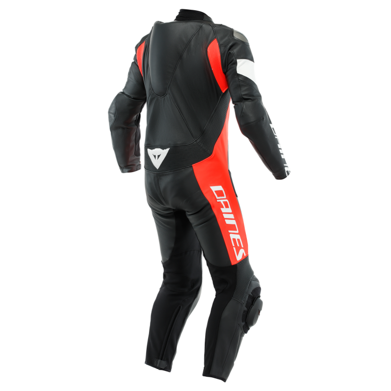 Dainese Tosa 1PC Leather Suit Perforated Black/Fluorescent Red/White Size -44