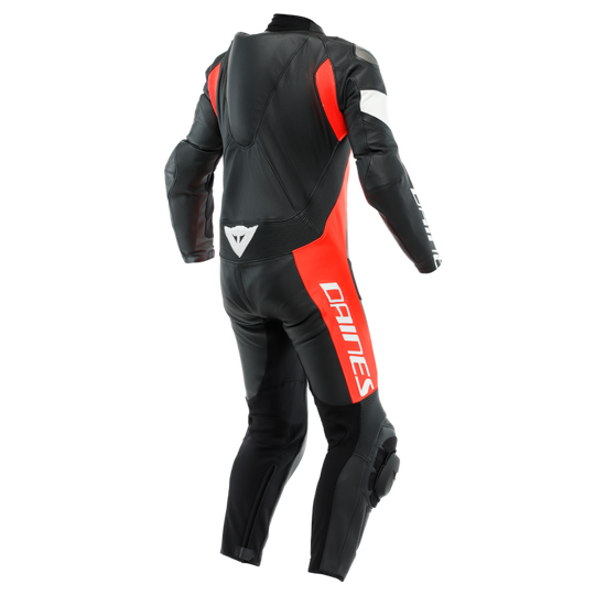 Dainese Tosa 1PC Leather Suit Perforated Black/Fluorescent Red/White Size -44