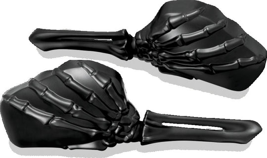 Kuryakyn Skeleton Hand Mirrors Black/Black