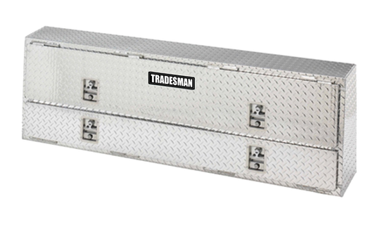 Tradesman Aluminum Professional Rail Top Mount L-Wing Box (72in.) - Brite