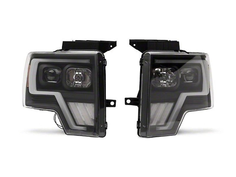 Raxiom 09-14 Ford F-150 G4 Projector Headlights- Black Housing (Clear Lens)