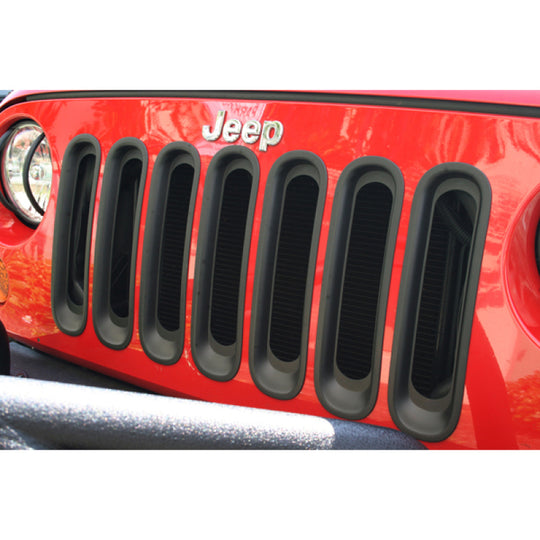 Rugged Ridge Grille Inserts Black 07-18 Jeep Wrangler