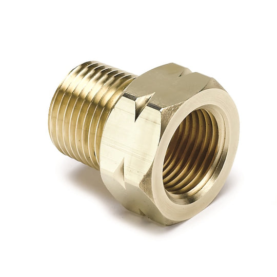 Autometer Brass Adapter Fitting - 3/8in NPT Male - 5/8in UNF Female