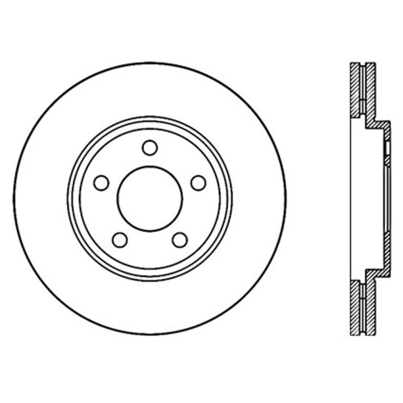 StopTech 03-09 Lincoln Town Car / 03-09 Mercury Grand Marquis Front Left Slotted & Drilled Rotor