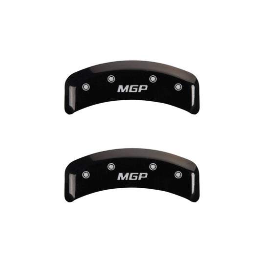 MGP 4 Caliper Covers Engraved Front & Rear MGP Black finish silver ch