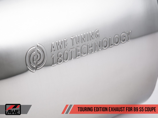 AWE Tuning Audi B9 S5 3.0T Touring Edition Exhaust - Chrome Silver Tips (102mm)