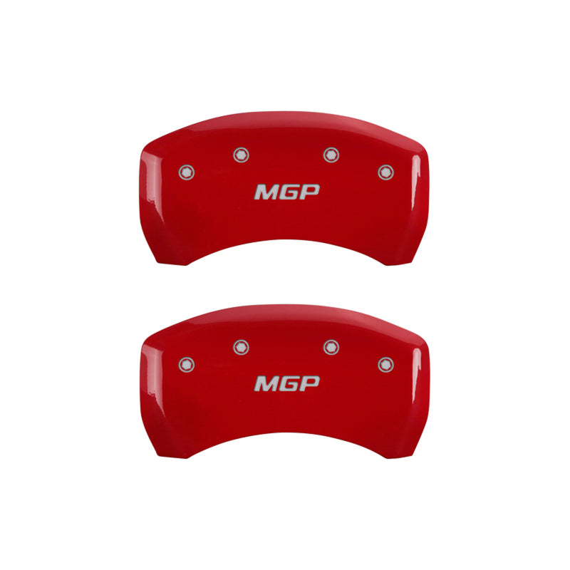 MGP 4 Caliper Covers Engraved Front & Rear MGP Red Finish Silver Char 2013 Mercedes-Benz SL550