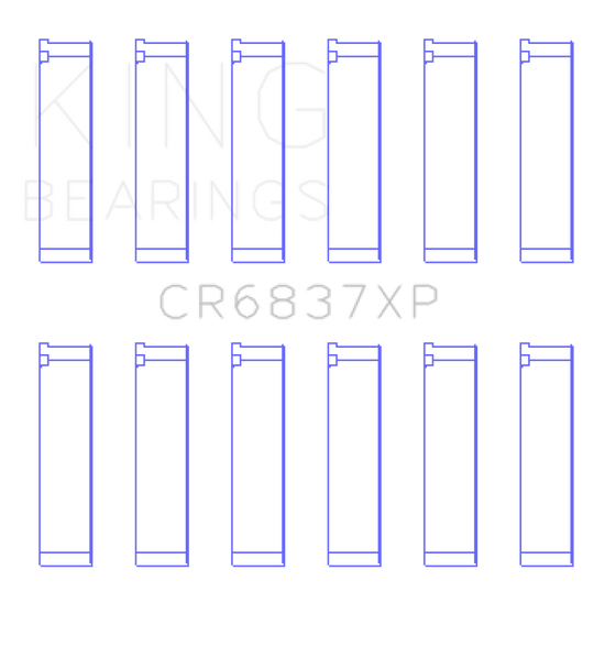 King Honda J30 / J35 Connecting Rod Bearing Set (Set of 6)