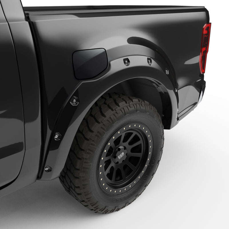 EGR 19-22 Ford Ranger Painted To Code Shadow Traditional Bolt-On Look Fender Flares Black Set Of 4