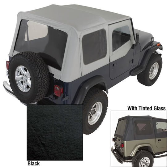 Rugged Ridge S-Top Door Skins Black Tinted Windows 88-95 Jeep Wrangler YJ