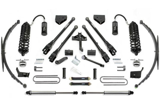 Fabtech 11-16 Ford F250/350 4WD 8in 4Link Sys w/4.0 R/R & 2.25 & Rr Lf Sprngs