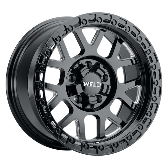 Weld Off-Road W105 17X9.0 Cinch 5X114.3 5X127 ET00 BS5.00 Gloss Black MIL 78.1