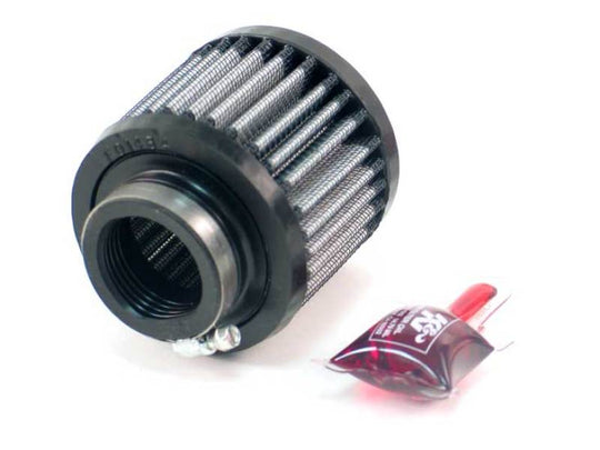 K&N 1.375in Flange ID x 3in OD x 2.5in H Rubber Base Crankcase Vent Filter