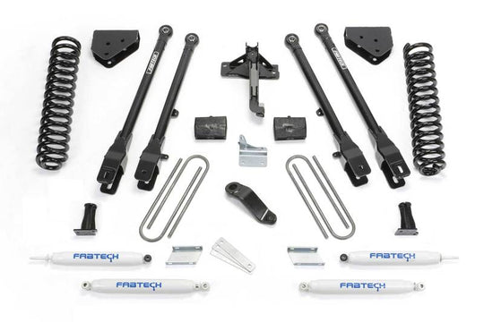 Fabtech 08-16 Ford F250 4WD 6in 4Link Sys w/Coils & Perf Shks