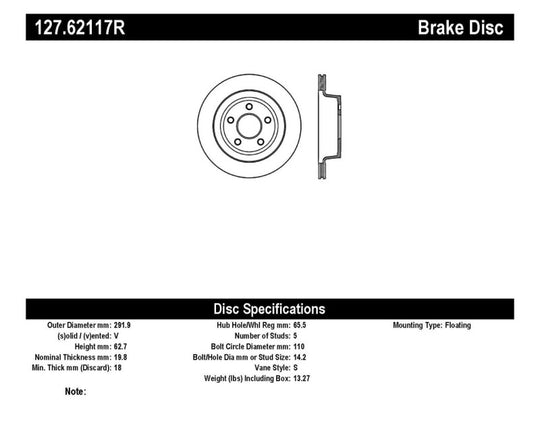 StopTech Slotted & Drilled Sport Brake Rotor