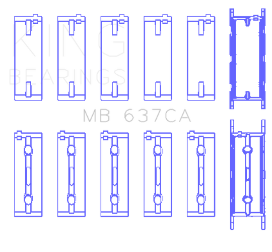 King BMW S85B50A Main Bearing Set (Size .25)