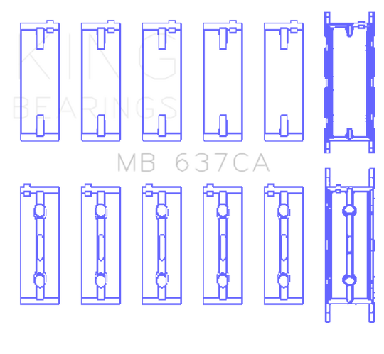 King BMW S85B50A Main Bearing Set