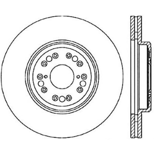 StopTech Sport Slotted (CRYO) 95-00 Lexus LS Front Left Rotor