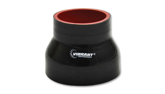 Vibrant Silicone Reducer Coupler 2.75in ID x 2.375in ID x 3.00in Long - Black