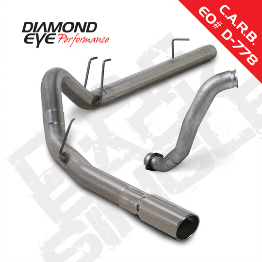 Diamond Eye KIT 4in DPF-BACK w/ DP SGL SS 08-10 Ford 6.4L Powerstroke F250/F350