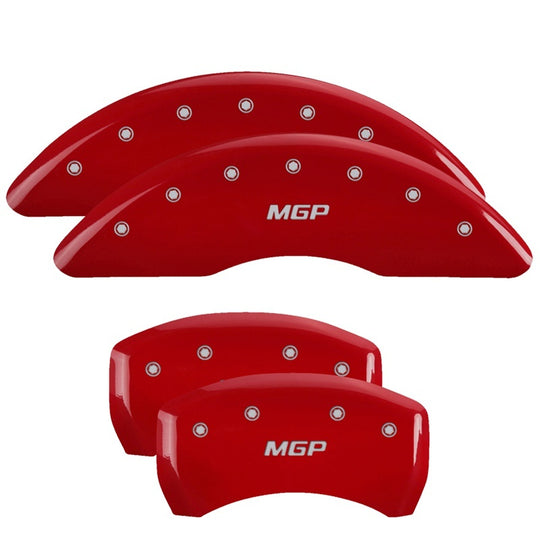 MGP 4 Caliper Covers Engraved Front & Rear MGP Red Finish Silver Char 2013 Mercedes-Benz SL550