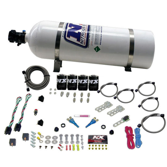 Nitrous Express Dodge EFI Dual Stage Nitrous Kit (50-150HP x 2) w/15lb Bottle