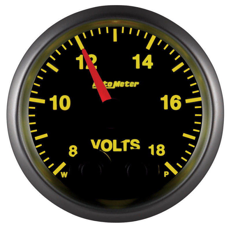 Autometer Elite 52.4mm Peak & Warn w/ Electronic Control 8-18 Volt Voltmeter