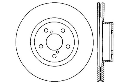 StopTech 05-10 Subaru Legacy / 10 Outback Drilled Left Front Rotor