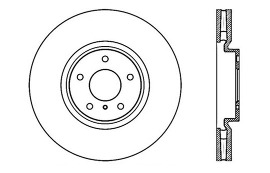 StopTech 08-13 Infiniti G37 Cryo Sportstop Drilled Right Front Rotor