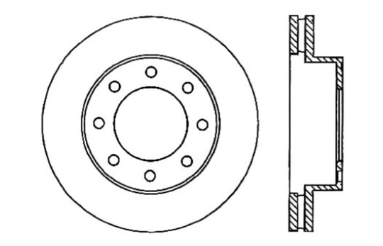 StopTech 01-09 Chevrolet Silverado 2500HD 3500 Front Left Slotted & Drilled Rotor