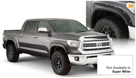 Bushwacker 16-18 Toyota Tundra Fleetside Pocket Style Flares 4pc 66.7/78.7/97.6in Bed - Super White