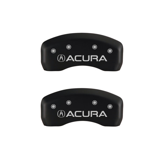 MGP 4 Caliper Covers Engraved Front & Rear Acura Red finish silver ch