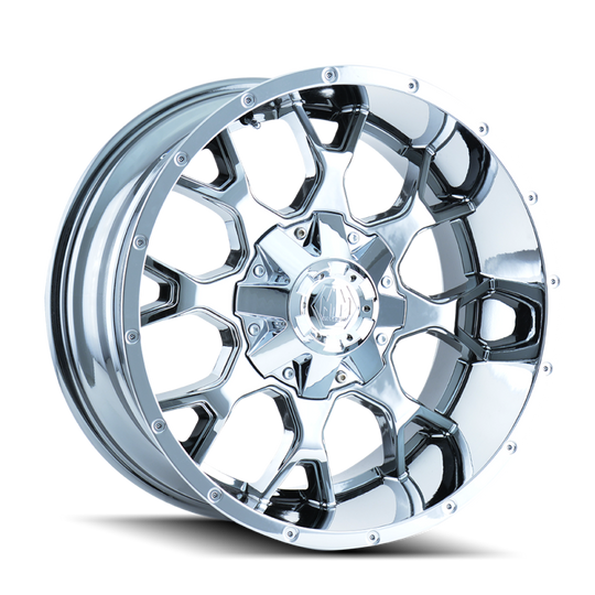 Mayhem 8015 Warrior 20x9 / 8x165.1 BP / 0mm Offset / 130.8mm Hub Chrome Wheel