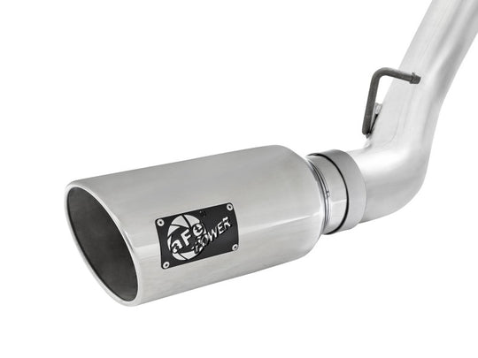 aFe Atlas Exhaust 4in Dual DPF-Back Al Steel w/ Pol Tips 16-17 GM Diesel Truck V8-6.6L (td) LML