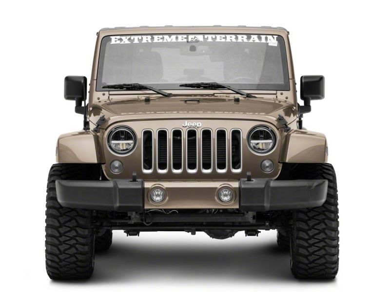 Raxiom 97-18 Jeep Wrangler TJ & JK Axial 7-In LED Headlights w/ DRL - Blk Housing (Clear Lens)