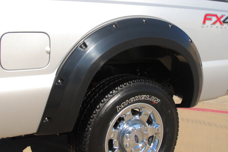 Lund 11-16 Ford F-250 Super Duty RX-Rivet Style Smooth Elite Series Fender Flares - Black (2 Pc.)