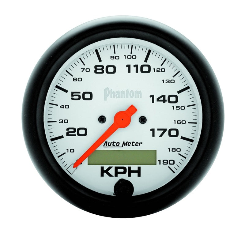 Autometer Phantom 3-3/8in 190 KM/H Speedometer Electric Program w/ LCD Odometer