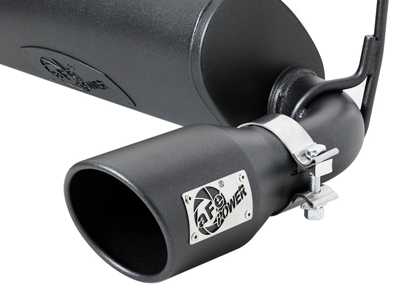 aFe Rebel Series 2.5in 409 SS Cat-Back Exhaust w/ Black Tips 18-19 Jeep Wrangler (JL) V6 3.6L