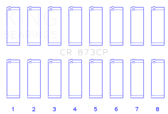 King GM 379/395 16V (Size .026) Connecting Rod Bearings (Set of 8)