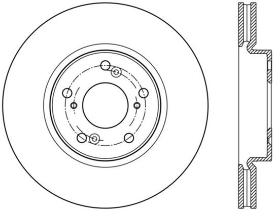 StopTech Drilled Sport Brake Rotor Front Right 13 Honda Accord Sport