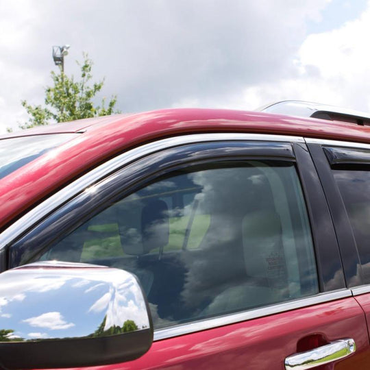 AVS 10-18 Ford Taurus Ventvisor In-Channel Front &amp; Rear Window Deflectors 4pc - Smoke