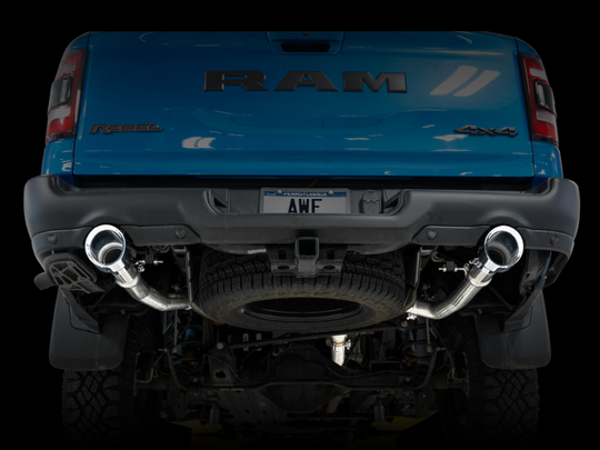 AWE Tuning 19-21 RAM 1500 5.7L (w/Cutouts) 0FG Dual Rear Exit Cat-Back Exhaust - Chrome Silver Tips