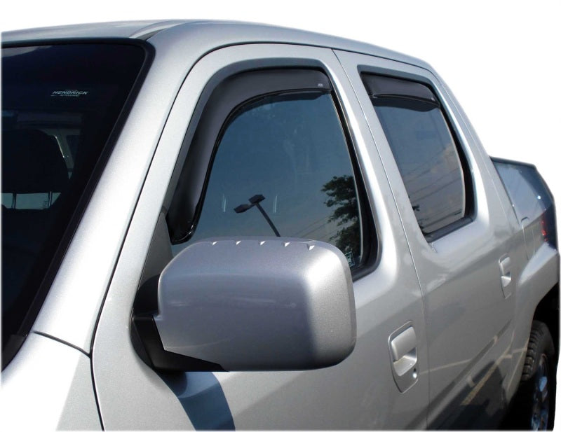 AVS 06-14 Honda Ridgeline Ventvisor In-Channel Front &amp; Rear Window Deflectors 4pc - Smoke
