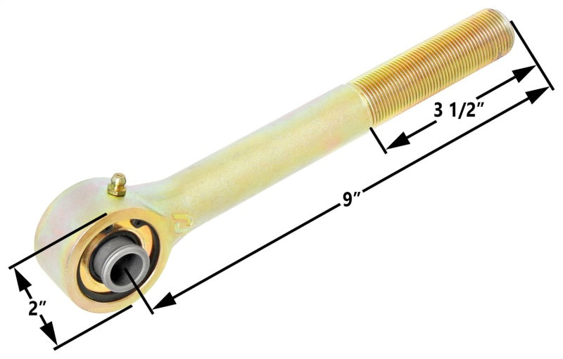 RockJock Johnny Joint Rod End 2in Narrow Forged Long Shank 1in-14 RH Threads 1.800in x .630in Ball