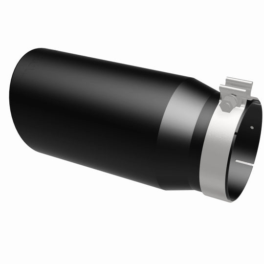 MagnaFlow Tip Stainless Black Coated Single Wall Round Single Outlet 6in Dia 5in Inlet 13in L