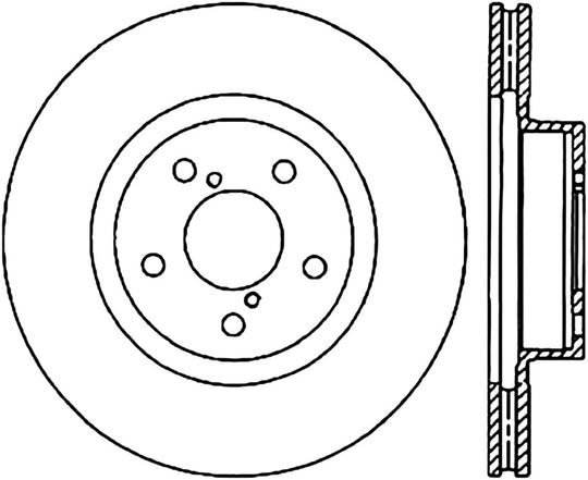 StopTech 05-17 Subaru Impreza WRX/STi SportStop Cryo Slotted & Drilled Front Left Rotor